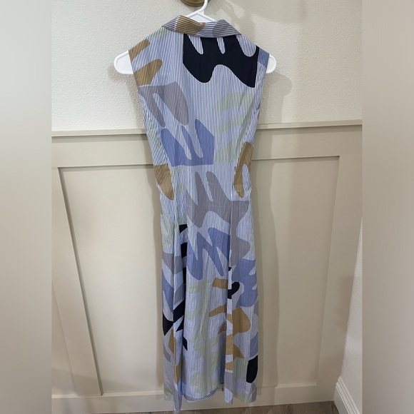 Lafayette 148 New York Patterned Sleeveless Dress Size M - Picture 10 of 11